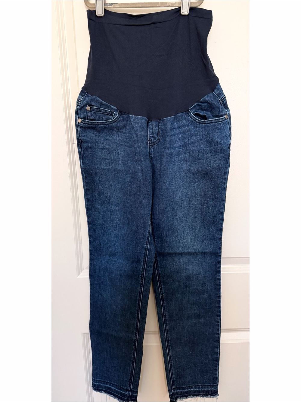 Blue Indigo Maternity Dark Blue Jeans Size Large